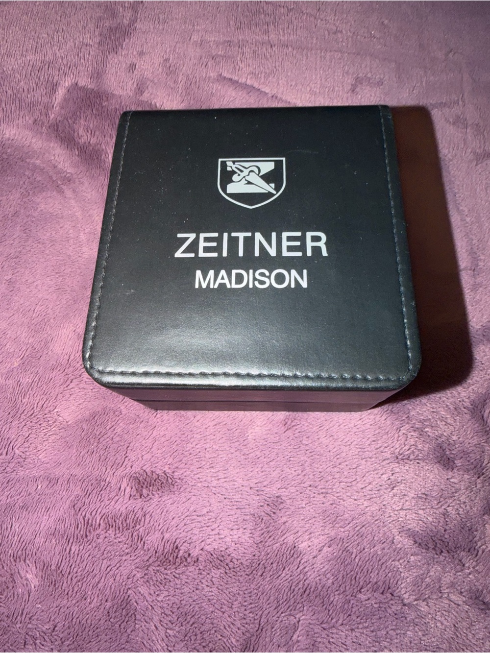 Zeitner Madison Black Leather Watch Box
